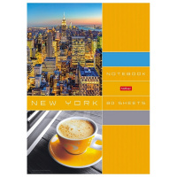 Тетрадь А4 80л клетка "Деловой город" на скобе глянцевая ламинация 3 дизайна 082963