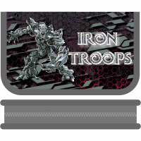 Пенал "Железное войско" 19х11,5х3,5см прямоуголный, одностворчатый, с откидной планкой ПО-04