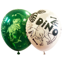 Шар воздушный 30см(12") Декоратор Динозавры (шелк) ассорти 5ст. 6075958