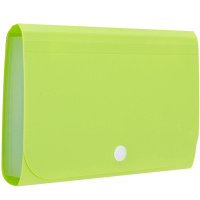 Папка на кнопке 12 отделений "Vivid" А6 0,17мм пластик, салатовый E5561