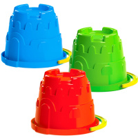 Ведро "Крепость" 19х19х14,5см пластик, 3 цвета 70050