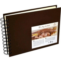 Скетчбук А3 29,7х42см 80л 130г/м2 "Travelling sketchbook" шоколад, спираль, твердая обложка
