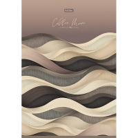 Тетрадь А4 96л линия "Кофейный муар" на скобе матовая ламинация 3 дизайна 093590