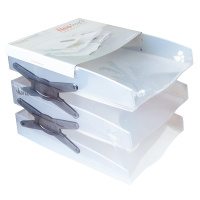 Набор из 3-х лотков горизонтальных "Sysmax.NEO" 26,3х33,6х24см пластик, дымчатый 22137/280065