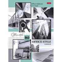 Бизнес-блокнот А4 80л "Office Style" клетка 5-цветный блок матовая ламинация 7БЦ 083867