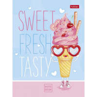 Бизнес-блокнот А6 80л "Веселая мороженка" клетка 7БЦ глянцевая ламинация 070764