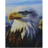 Алмазная мозаика 20х25см "Мудрый орел" полная выкладка ZH6547