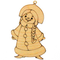 Подвеска "Снегурочка" 9см фанера 3мм 580017