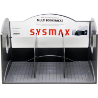 Лоток вертикальный "Sysmax" 3-х секционный, монолит, пластик, серый 42116/280130