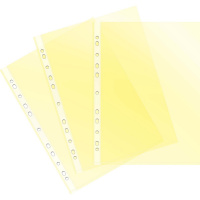 Набор перфофайлов "Премиум" А4+ 30мкм глянцевый желтый 50шт/уп 013yel