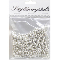 Набор бусин 13х10см, серебро 4мм Y9015-19