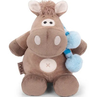 Коник "Кай" с полосатым шарфом 20см коричневый КШКай/20/пол