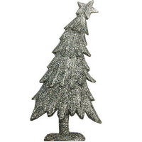 Ёлочное украшение "Елка" 12см золото/серебро Y718-11