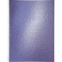 Тетрадь А4 96л клетка фиолетовый бумвинил металлик на спирали 96Т4бвВ1гр/077201