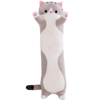 Игрушка-подушка "Котенок" 67см серый 6483/СР/67 2322524