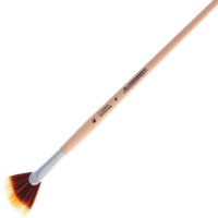 Кисть синтетика веерная №4 длинная ручка "Хобби" 4680000299084 Кисть синтетика веерная №4 длинная ручка "Хобби" 4680000299084