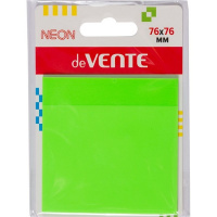 Клейкая бумага 76х76мм 50л салатовая неоновая, полупрозрачная, пластик, в блистере 201