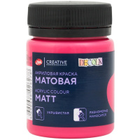 Краска акриловая 50мл брусничная матовая Декола 14328391