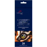 Карандаши 24 цвета "Gallery" шестигранные дерево, картон" VGCP-24
