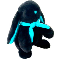 Кролик 21см черный/бирюзовый AT365318