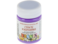 Краска акриловая по стеклу и керамике 50мл фиолетовая светлая 4028605
