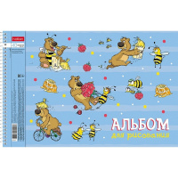 Альбом для рисования А4 40л "Забавные истории" на спирали, перфорация на отрыв, 4 дизайна