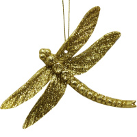Ёлочное украшение "Стрекоза" 10х13см золото Y9944-24
