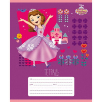 Тетрадь А5 12л крупная клетка "София Прекрасная" на скобе 5 дизайнов 12Т5В8 /068754