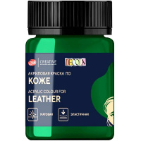 Краска акриловая по коже 50мл зеленая банка Декола 26128725