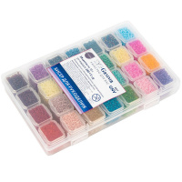 Набор бисера 2,3мм 28 цветов 280гр. 1-й сорт №01 GNV10/0