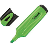 Маркер текстовыделитель "Fluo Pep's" зеленый, клиновидный наконечник, толщина линии 1-5мм 742533