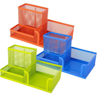 Подставка-органайзер 18x8x9см 3 отделения, сетчатая, металл, 3 цвета 9154