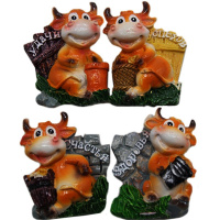 Магнит Бык с надписью 4 х 5,5см 4 вида МГ04