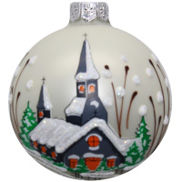 Шар 65мм "Зимний пейзаж 3" в подарочной упаковке КУ-65-202018