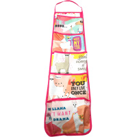 Органайзер настенный "Веселые ламы" 19,5х73см, 5 отделений, ткань ОН-1