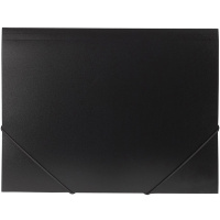 Папка на резинке "Standard" А4 пластик 0,50мм черная Пк4р_00101/038502