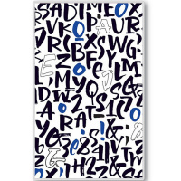 Блокнот 110х190мм 48л "Шрифт" в точку, на спирали, съемная силиконовая обложка, с ручкой 2526.П-7