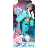 Русалка 32см с сумочкой, расческой и украшениями, голубая, пластик/текстиль LGM-H1-04-BB