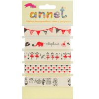 Набор  декор. лент   16 мм 5x5 цв представление LRS-009