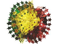 Шар объемный "Звезды" 32см фольга Y1418-14G-127