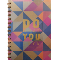 Бизнес-блокнот А5 80л "Делай то, что любишь! Вид 1" линия, на спирали, с разделителями, пластик