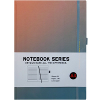 Бизнес-блокнот А4 80л "Градиент" на резинке, линия, 7БЦ, резинка д/ручки, 4 цвета Y10896-21