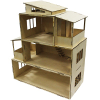 Кукольный дом 3 этажа 50х60х25см фанера 640013