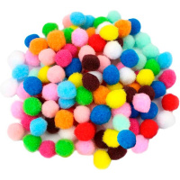 Набор помпоны пушистые 10мм, 150шт, цвет ассорти Y10872-24