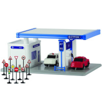 Автозаправочная станция 40х28х18см пластик (2 машинки, 12 знаков) У821