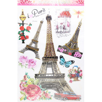 Наклейки интерьерные (8D) 60х34см 12 видов Y9250-19