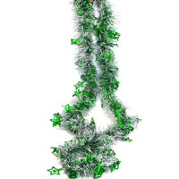 Мишура 9смх2м со звездами зеленая Y8392-19