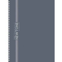 Тетрадь А4 80л клетка "NEWtone Pastel Soft-touch. Серый агат" на спирали многоуровн.перфорация