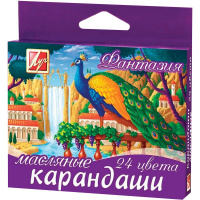 Мелки восковые 24 цвета на масляной основе"Фантазия" 25С 1521-08
