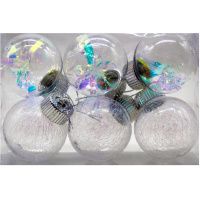 Набор шаров 60мм 6шт прозрачный радужный Y9910-24